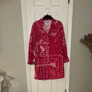Wrangler Pink Bandana Long Sleeve Dress
